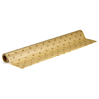 eine Rolle Geschenkpapier mit Bienenmotiv leicht auseinandergerollt
