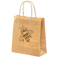 Papiertüte mit Bienenmotiv