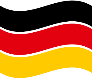 Geschwungene Deutschlandfahne