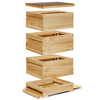 Zanderbeute nach Dr. Liebig in aufgefächerter Schrägansicht