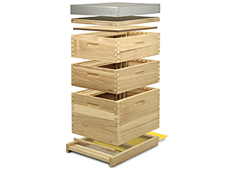 Rütli<sup>®</sup> Beute Dadant Blatt in aufgefächerter frontaler Schrägansicht