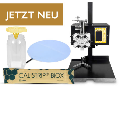 Verschiedene Artikel mit einem braunen Banner mit der Aufschrift Jetzt neu
