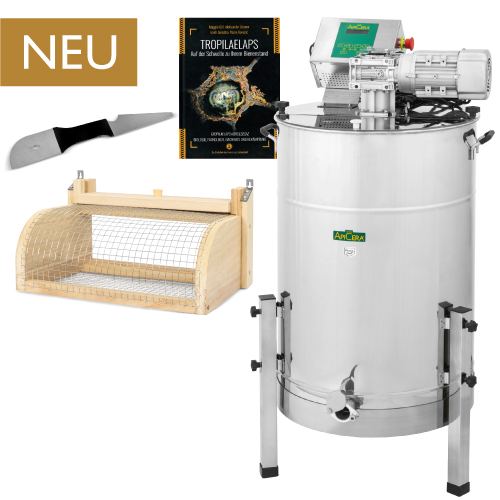 Verschiedene Artikel mit einem braunen Banner mit der Aufschrift JETZT NEU