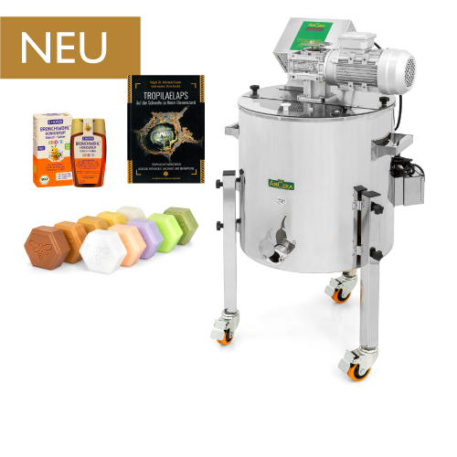 Verschiedene Artikel mit einem braunen Banner mit der Aufschrift Jetzt neu