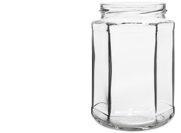 Hexagonal jar 720 ml without lid