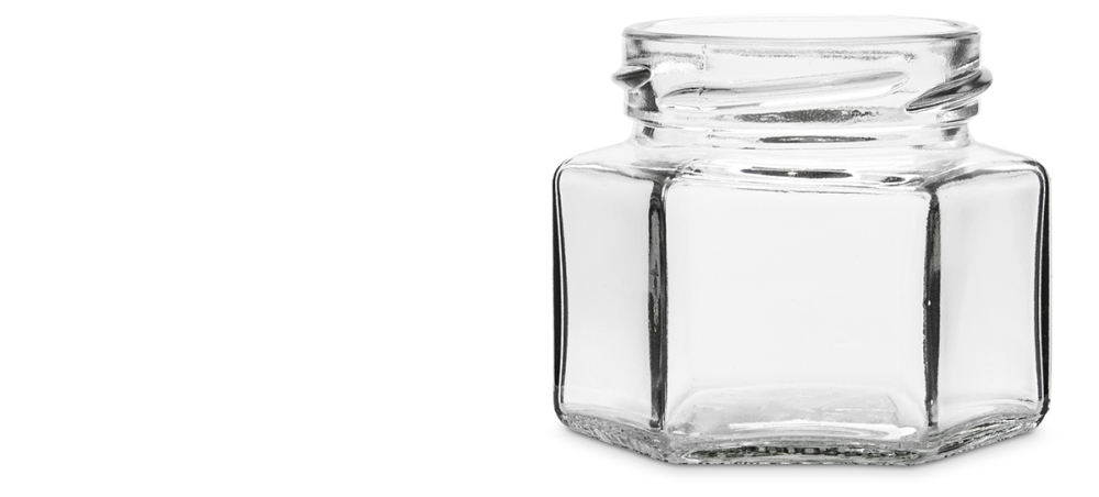 Hexagonal jar 106 ml without lid