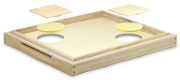 Frankenbeute® Komfort Fluchtschied, Kantenansicht, Einzelteile schwebend