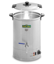 ApiCera® Koch- und Wachs-Schmelzkessel, Frontansicht, Deckel schwebend