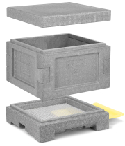 Mini Plus Styropor® Beute III grau