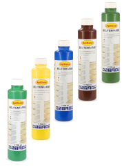 ApiDana® Beutenfarben 750 ml, Gruppenbild aller Farben, Frontansicht