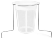Bieno® Edelstahl-Stativ Ø 30,5 cm Frontalansicht mit Bieno®Plast Zylindersieb Ø 19 cm