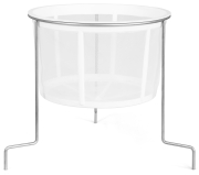 Bieno® Edelstahl-Stativ Ø 40 cm, Frontansicht mit Bieno®Plast Zylindersieb Ø 40 cm