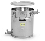 ApiNord® Siebkübel 35 kg, Seitenansicht, Deckel schwebend