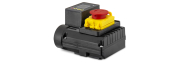 Gearmotor control with timer and emergency stop