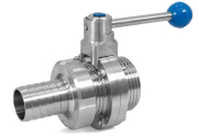 Disk valve DN 40 with hose connection