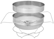 ApiTek® Jumbo Doppelsieb, Frontansicht, Einzelteile schwebend