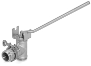 ApiTek® Hebelquetschhahn mit 1,5“ Gewinde-Adapter