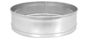 ApiTek® Edelstahl Feinsieb Ø 40 cm, 12,5 cm hoch, Frontansicht