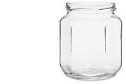 Sechseckglas 580 ml "solo" ohne Deckel