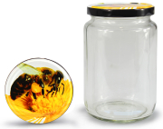 Rundglas 770 ml mit 82er Biene