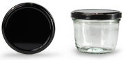 Stülpglas 230 ml mit 82er schwarz glänzend