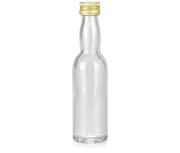 Kropfhalsflasche 40 ml mit 18er gold
