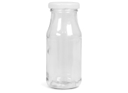 Saftflasche 157 ml mit 43er weiß, Frontansicht