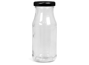 Saftflasche 157 ml mit 43er schwarz, Frontansicht