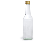 Geradhalsflasche 250 ml mit 28er gold