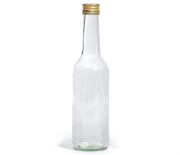 Geradhalsflasche 350 ml mit 28er gold