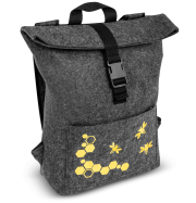 Filz-Rucksack mit Stickerei Bienen und Waben