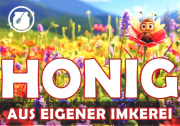 ApiSina® PVC-Schild „Honig aus eigener Imkerei“, Frontansicht