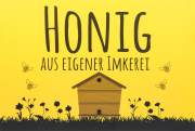 ApiSina® PVC-Schild „Bienenhaus“, Frontansicht