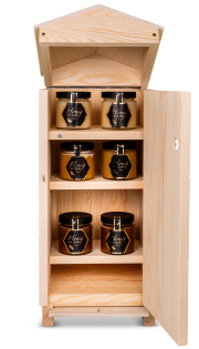 Honig-Verkaufsbude und Minibar