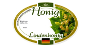 ApiSina® Oval-Etikett Krone „Lindenhonig“, Frontansicht