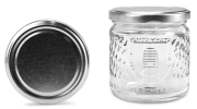 Original Bavarian honey jar 405 ml / 500 g with lid TO 82 silver