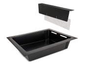 Frankenbeute® Futtertrog 8 L, Kantenansicht, Winkel schwebend