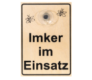 Saugnapfschild Imker im Einsatz, Frontansicht