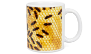 ApiSina® Tasse "Wabe mit Bienen klein"