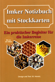 Beekeeper's notebook with colony tracker cards